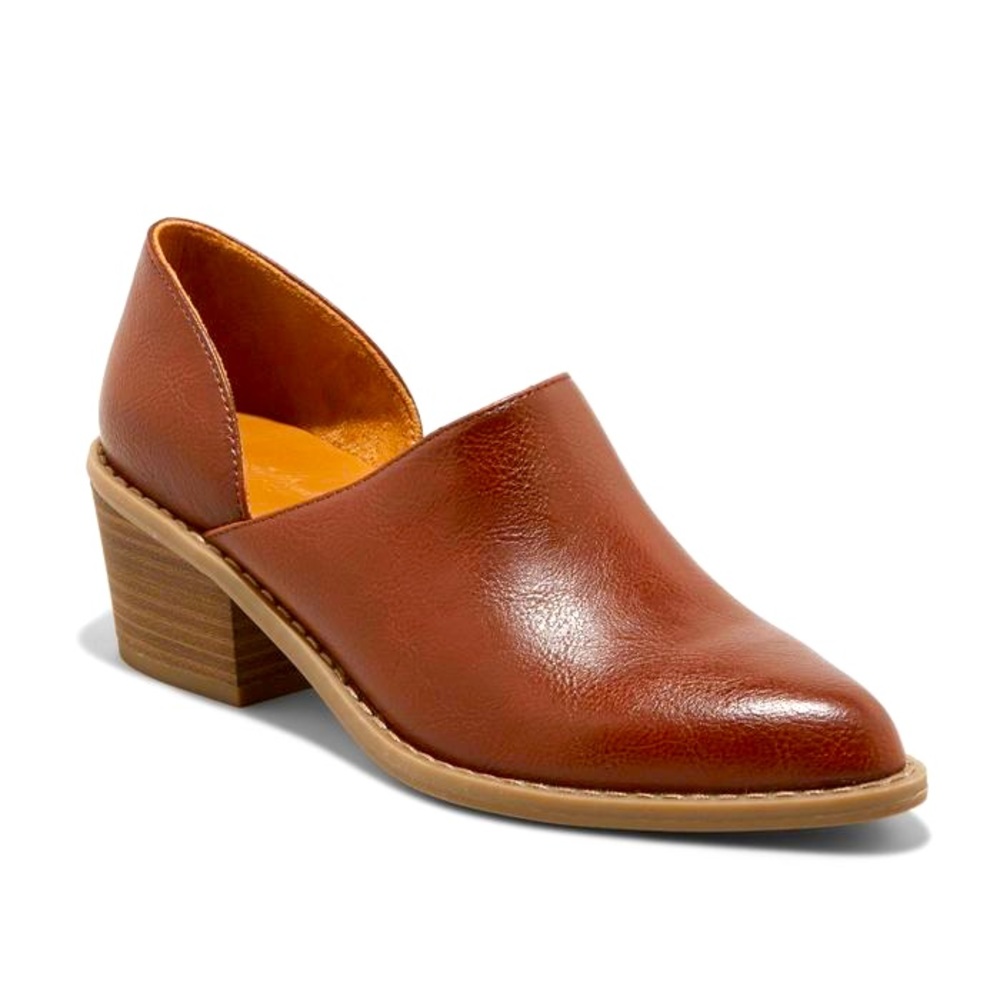 Brown Width Pointed Toe Ankle Bootie